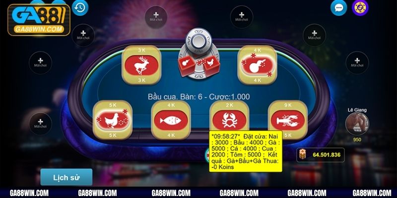 4 tính năng hữu ích cho newbie khi tham gia chơi bầu cua GA88