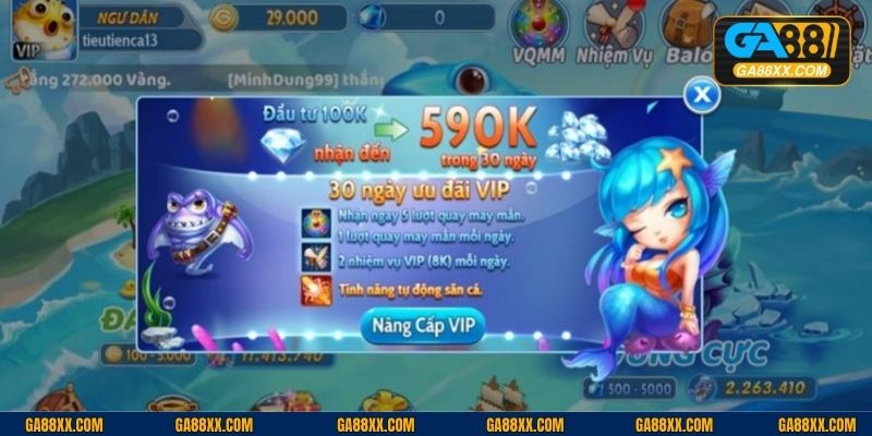 Bắn cá Tiểu Tiên Cá tựa game giải trí thú vị tại GA88 