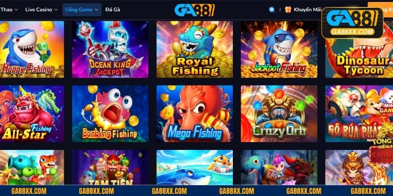 Top game bắn cá đổi thưởng không nên bỏ lỡ khi đến với nhà cái GA88 
